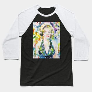 MARILYN MONROE watercolor portrait .5 Baseball T-Shirt